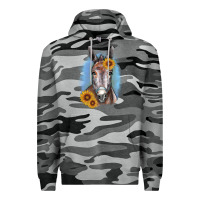 Slate Camo Sunflower Donkey Premium Hoodie - RanaPortraitStore