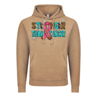 Vintage Coffee stronger than cancer with cancer ribbon Vintage Hoodie - AdoDesignShop