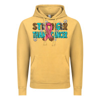 Vintage Mustard stronger than cancer with cancer ribbon Vintage Hoodie - AdoDesignShop