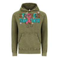 Vintage Olive stronger than cancer with cancer ribbon Vintage Hoodie - AdoDesignShop