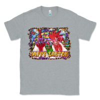 Heather Grey Happy Easter Roosters Classic Tee - RanaPortraitStore
