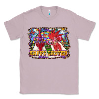 Lilac Happy Easter Roosters Classic Tee - RanaPortraitStore