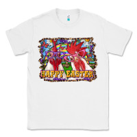 White Happy Easter Roosters Classic Tee - RanaPortraitStore