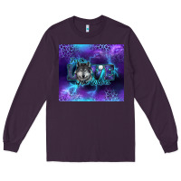 Plum for the love of the wolves Long Sleeve Tee - RanaPortraitStore
