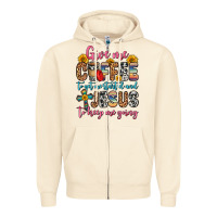 Sandshell give me coffee to get me started and jesus to keep Zipper Hoodie - Zillion Design Studio