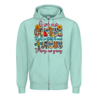 Seafoam give me coffee to get me started and jesus to keep Zipper Hoodie - Zillion Design Studio