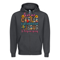 Smoke give me coffee to get me started and jesus to keep Zipper Hoodie - Zillion Design Studio