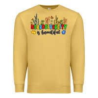 Antique Gold neurodiversity is beautiful Premium Sweatshirt - JahusDesignShop