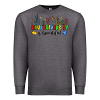 Charcoal Heather neurodiversity is beautiful Premium Sweatshirt - JahusDesignShop