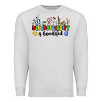 Dove Grey neurodiversity is beautiful Premium Sweatshirt - JahusDesignShop