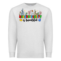 Oatmeal Heather neurodiversity is beautiful Premium Sweatshirt - JahusDesignShop