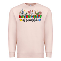 Pale Pink neurodiversity is beautiful Premium Sweatshirt - JahusDesignShop