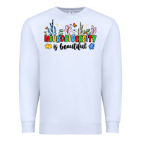 White neurodiversity is beautiful Premium Sweatshirt - JahusDesignShop