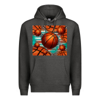 Charcoal Heather basketball leopard serape tumbler Premium Hoodie - Jasminsmagicworld