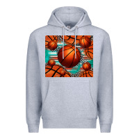 Heather Grey basketball leopard serape tumbler Premium Hoodie - Jasminsmagicworld