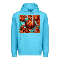 Ocean Blue basketball leopard serape tumbler Premium Hoodie - Jasminsmagicworld