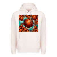 Pale Pink basketball leopard serape tumbler Premium Hoodie - Jasminsmagicworld