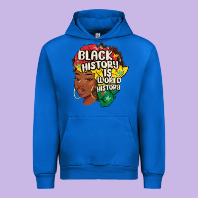 Black History Is World History Urban Hoodie Designed By Maliassmallbusiness