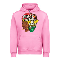 Fuchsia Pink black history is world history Urban Hoodie - MaliasSmallBusiness