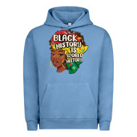 Pigment Pebble Blue black history is world history Urban Hoodie - MaliasSmallBusiness