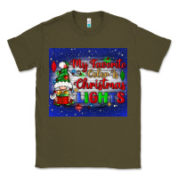 Army Green my favorite color is Christmas lights Classic Tee - BundleAndBundleShop
