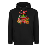 Black christmas coffee afro gnome Heavyweight Hoodie - FaDigitalArtStudio