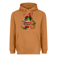 Meerkat christmas coffee afro gnome Heavyweight Hoodie - FaDigitalArtStudio
