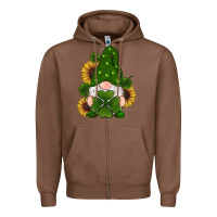 Chestnut st patricks day shamrock gnomes  sunflowers Zipper Hoodie - RanaPortraitStore