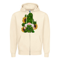 Sandshell st patricks day shamrock gnomes  sunflowers Zipper Hoodie - RanaPortraitStore