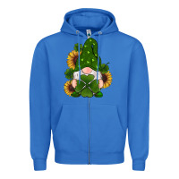 True Royal st patricks day shamrock gnomes  sunflowers Zipper Hoodie - RanaPortraitStore