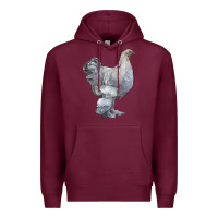 Burgundy Brahma Chicken Premium Hoodie - LillyAllenDesigns
