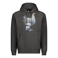 Charcoal Heather Brahma Chicken Premium Hoodie - LillyAllenDesigns