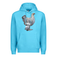 Ocean Blue Brahma Chicken Premium Hoodie - LillyAllenDesigns