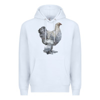 White Brahma Chicken Premium Hoodie - LillyAllenDesigns