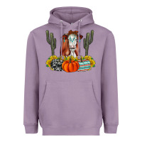 Lavender Fall Cow Heavyweight Hoodie - CowhideDigitalArt