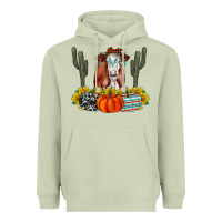 Matcha Fall Cow Heavyweight Hoodie - CowhideDigitalArt