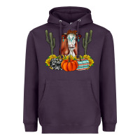 Plum Fall Cow Heavyweight Hoodie - CowhideDigitalArt