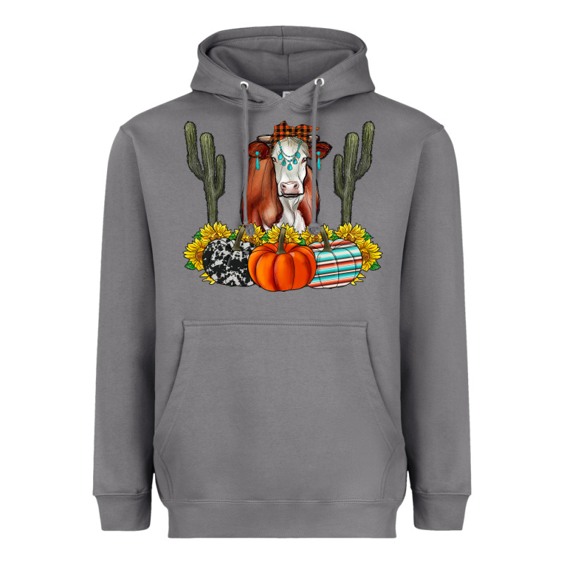 Fall Cow Heavyweight Hoodie by CowhideDigitalArt | Teevron