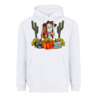 White Fall Cow Heavyweight Hoodie - CowhideDigitalArt