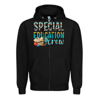 Black special education crew Zipper Hoodie - texasbilliewilder