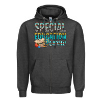 Charcoal Heather special education crew Zipper Hoodie - texasbilliewilder