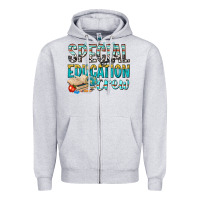 Heather Grey special education crew Zipper Hoodie - texasbilliewilder