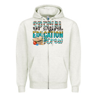 Oatmeal Heather special education crew Zipper Hoodie - texasbilliewilder