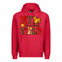 Cardinal my heart is on that field softball Premium Hoodie - AdoDesignShop