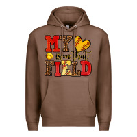 Chestnut my heart is on that field softball Premium Hoodie - AdoDesignShop