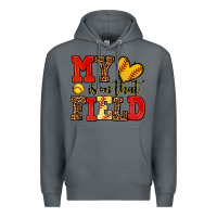 Rock my heart is on that field softball Premium Hoodie - AdoDesignShop