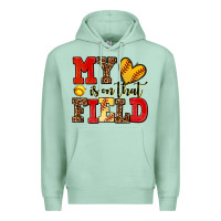 Seafoam my heart is on that field softball Premium Hoodie - AdoDesignShop