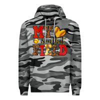 Slate Camo my heart is on that field softball Premium Hoodie - AdoDesignShop