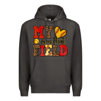 Smoke my heart is on that field softball Premium Hoodie - AdoDesignShop