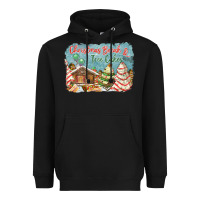 Black christmas break and tree cakes Heavyweight Hoodie - FaDigitalArtStudio